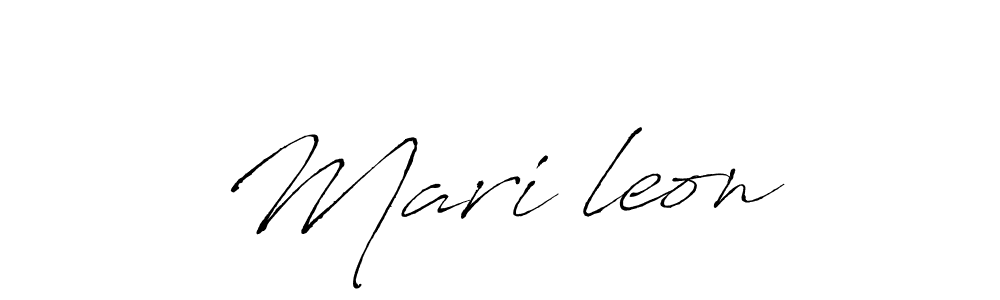 Design your own signature with our free online signature maker. With this signature software, you can create a handwritten (Antro_Vectra) signature for name MariĆleon. MariĆleon signature style 6 images and pictures png