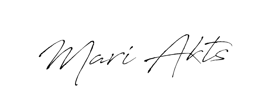 Design your own signature with our free online signature maker. With this signature software, you can create a handwritten (Antro_Vectra) signature for name Mari Akts. Mari Akts signature style 6 images and pictures png