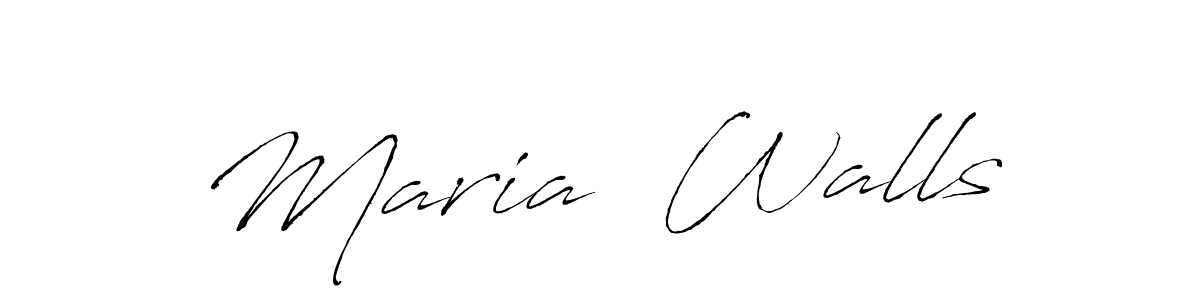 How to make Maria  Walls name signature. Use Antro_Vectra style for creating short signs online. This is the latest handwritten sign. Maria  Walls signature style 6 images and pictures png