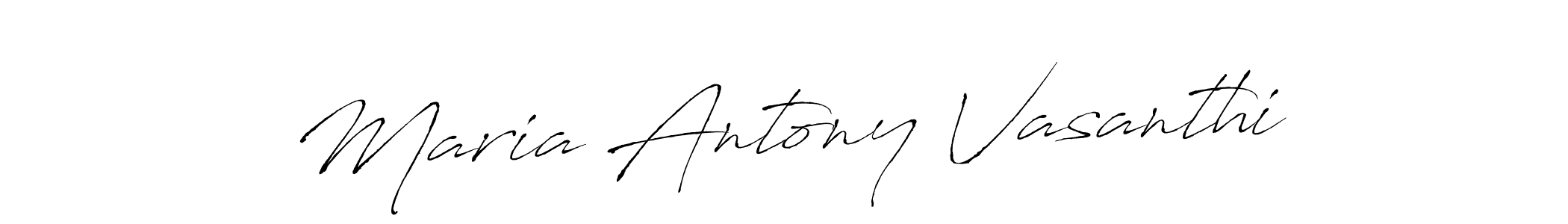 Also we have Maria Antony Vasanthi name is the best signature style. Create professional handwritten signature collection using Antro_Vectra autograph style. Maria Antony Vasanthi signature style 6 images and pictures png