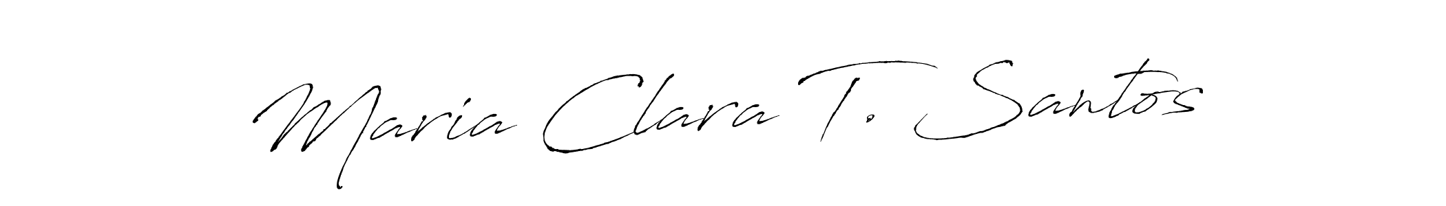 Similarly Antro_Vectra is the best handwritten signature design. Signature creator online .You can use it as an online autograph creator for name Maria Clara T. Santos. Maria Clara T. Santos signature style 6 images and pictures png