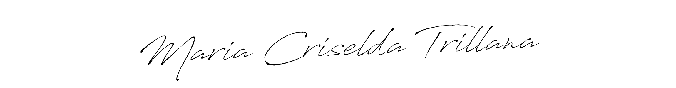 How to make Maria Criselda Trillana name signature. Use Antro_Vectra style for creating short signs online. This is the latest handwritten sign. Maria Criselda Trillana signature style 6 images and pictures png