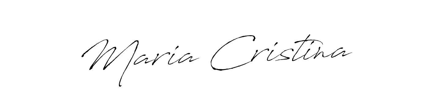 Design your own signature with our free online signature maker. With this signature software, you can create a handwritten (Antro_Vectra) signature for name Maria Cristina. Maria Cristina signature style 6 images and pictures png