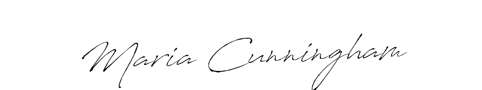 Maria Cunningham stylish signature style. Best Handwritten Sign (Antro_Vectra) for my name. Handwritten Signature Collection Ideas for my name Maria Cunningham. Maria Cunningham signature style 6 images and pictures png