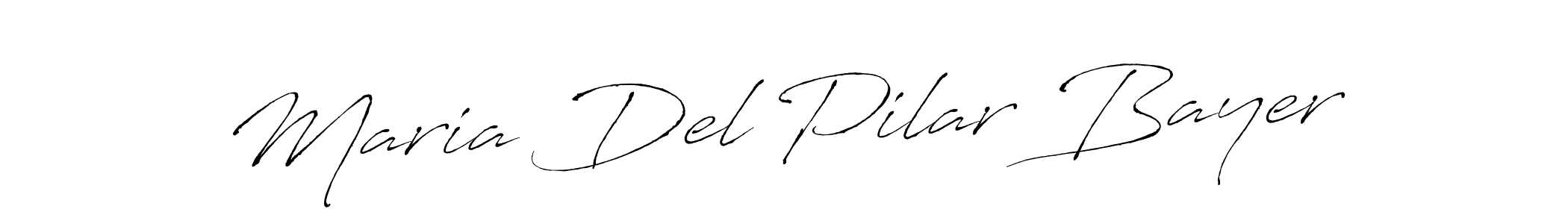 The best way (Antro_Vectra) to make a short signature is to pick only two or three words in your name. The name Maria Del Pilar Bayer include a total of six letters. For converting this name. Maria Del Pilar Bayer signature style 6 images and pictures png