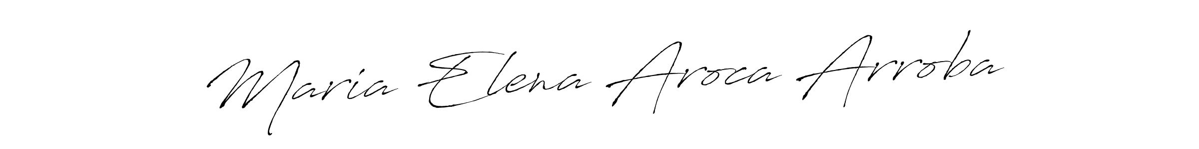 How to make Maria Elena Aroca Arroba name signature. Use Antro_Vectra style for creating short signs online. This is the latest handwritten sign. Maria Elena Aroca Arroba signature style 6 images and pictures png