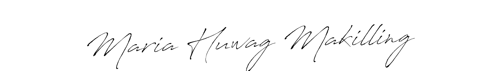 How to make Maria Huwag Makilling name signature. Use Antro_Vectra style for creating short signs online. This is the latest handwritten sign. Maria Huwag Makilling signature style 6 images and pictures png