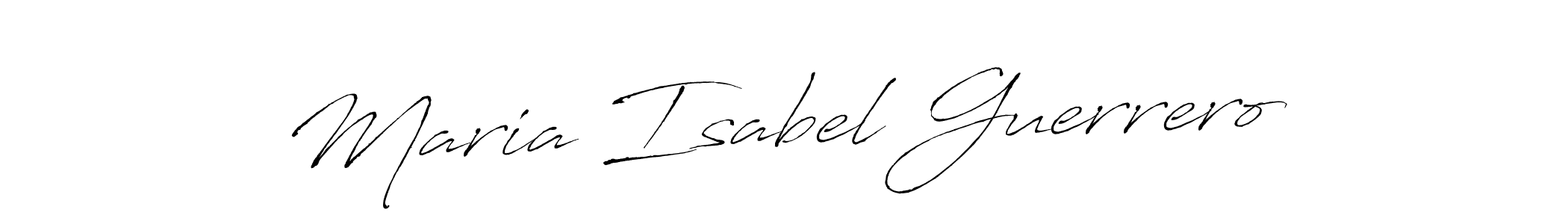 Maria Isabel Guerrero stylish signature style. Best Handwritten Sign (Antro_Vectra) for my name. Handwritten Signature Collection Ideas for my name Maria Isabel Guerrero. Maria Isabel Guerrero signature style 6 images and pictures png