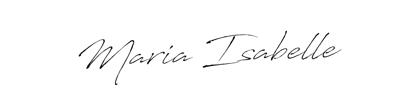How to make Maria Isabelle name signature. Use Antro_Vectra style for creating short signs online. This is the latest handwritten sign. Maria Isabelle signature style 6 images and pictures png