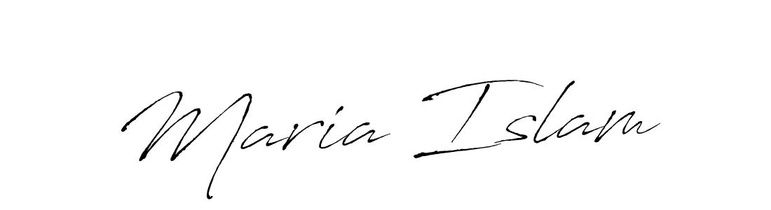 Maria Islam stylish signature style. Best Handwritten Sign (Antro_Vectra) for my name. Handwritten Signature Collection Ideas for my name Maria Islam. Maria Islam signature style 6 images and pictures png