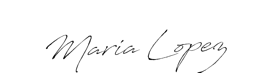 How to make Maria Lopez name signature. Use Antro_Vectra style for creating short signs online. This is the latest handwritten sign. Maria Lopez signature style 6 images and pictures png