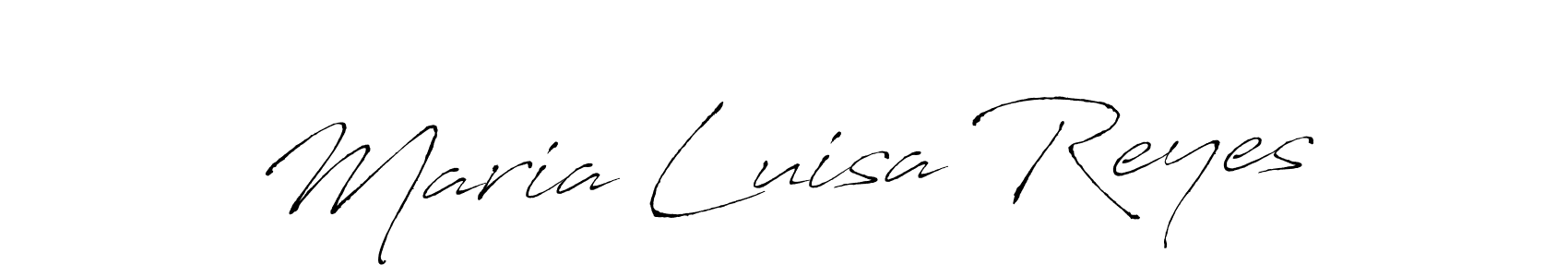 Design your own signature with our free online signature maker. With this signature software, you can create a handwritten (Antro_Vectra) signature for name Maria Luisa Reyes. Maria Luisa Reyes signature style 6 images and pictures png