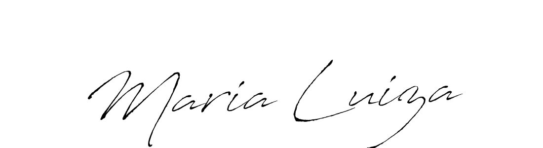 Design your own signature with our free online signature maker. With this signature software, you can create a handwritten (Antro_Vectra) signature for name Maria Luiza. Maria Luiza signature style 6 images and pictures png