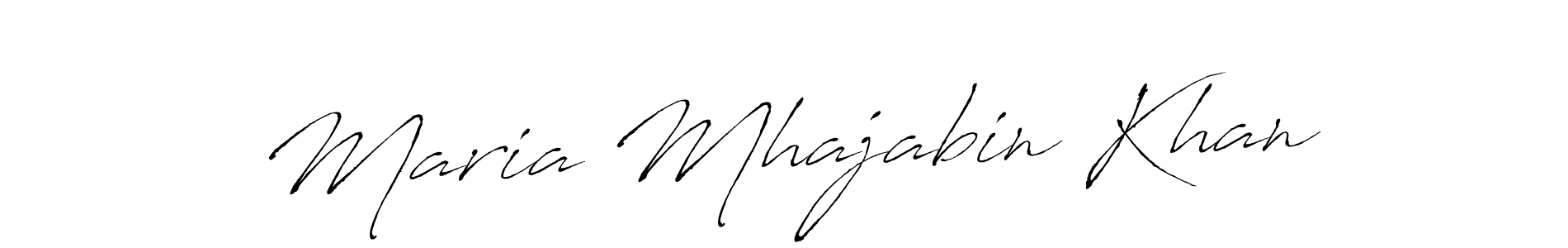 Create a beautiful signature design for name Maria Mhajabin Khan. With this signature (Antro_Vectra) fonts, you can make a handwritten signature for free. Maria Mhajabin Khan signature style 6 images and pictures png