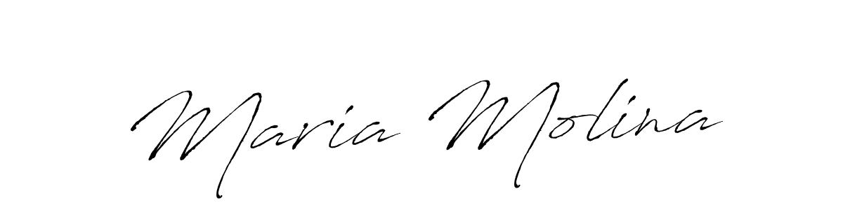 Use a signature maker to create a handwritten signature online. With this signature software, you can design (Antro_Vectra) your own signature for name Maria Molina. Maria Molina signature style 6 images and pictures png
