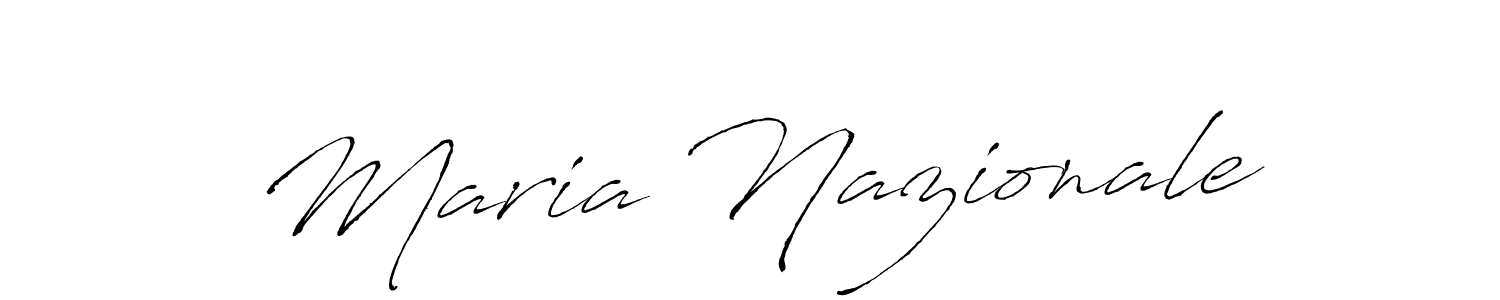 Design your own signature with our free online signature maker. With this signature software, you can create a handwritten (Antro_Vectra) signature for name Maria Nazionale. Maria Nazionale signature style 6 images and pictures png