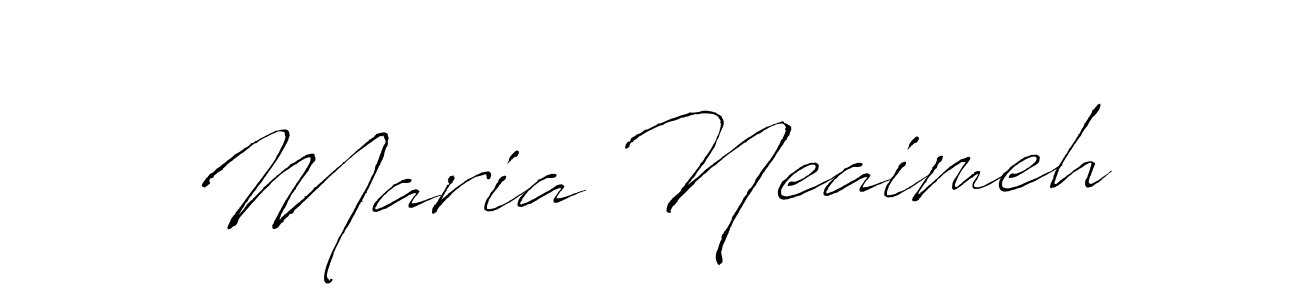 Use a signature maker to create a handwritten signature online. With this signature software, you can design (Antro_Vectra) your own signature for name Maria Neaimeh. Maria Neaimeh signature style 6 images and pictures png