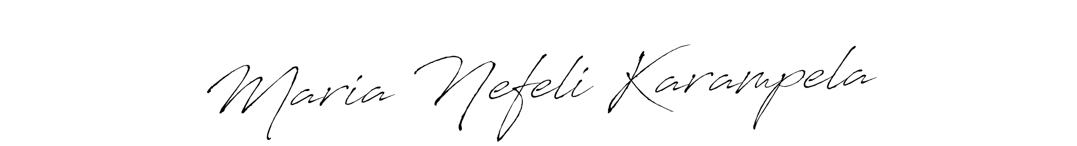 How to make Maria Nefeli Karampela name signature. Use Antro_Vectra style for creating short signs online. This is the latest handwritten sign. Maria Nefeli Karampela signature style 6 images and pictures png