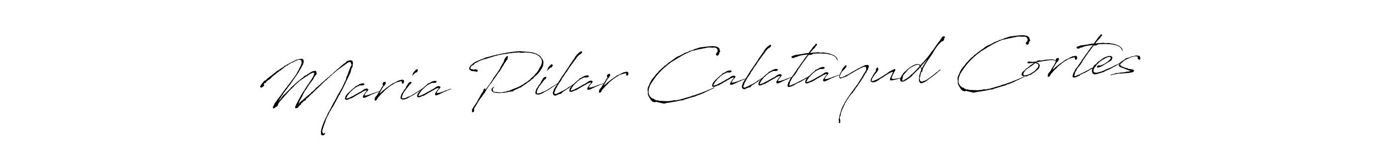 Antro_Vectra is a professional signature style that is perfect for those who want to add a touch of class to their signature. It is also a great choice for those who want to make their signature more unique. Get Maria Pilar Calatayud Cortes name to fancy signature for free. Maria Pilar Calatayud Cortes signature style 6 images and pictures png