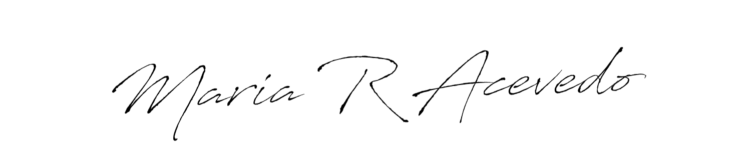 Design your own signature with our free online signature maker. With this signature software, you can create a handwritten (Antro_Vectra) signature for name Maria R Acevedo. Maria R Acevedo signature style 6 images and pictures png