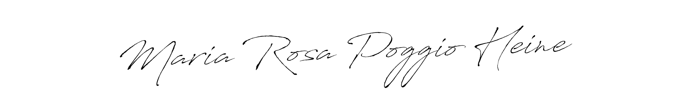 The best way (Antro_Vectra) to make a short signature is to pick only two or three words in your name. The name Maria Rosa Poggio Heine include a total of six letters. For converting this name. Maria Rosa Poggio Heine signature style 6 images and pictures png