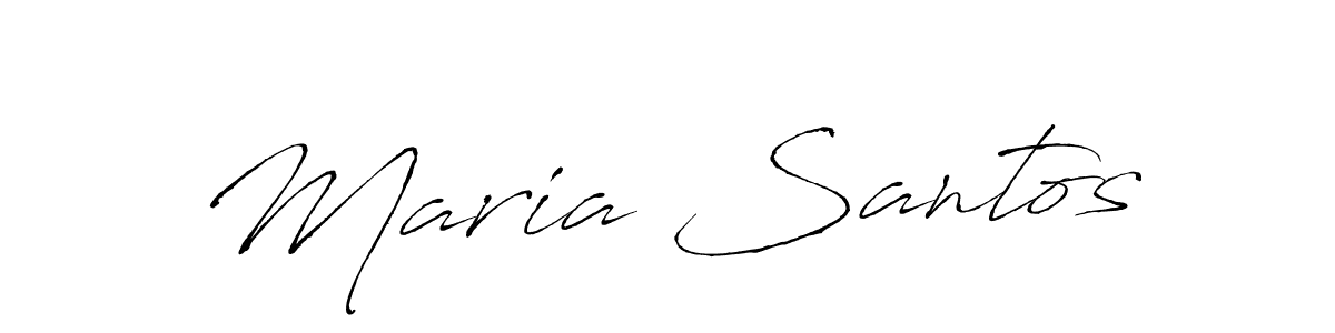 Design your own signature with our free online signature maker. With this signature software, you can create a handwritten (Antro_Vectra) signature for name Maria Santos. Maria Santos signature style 6 images and pictures png