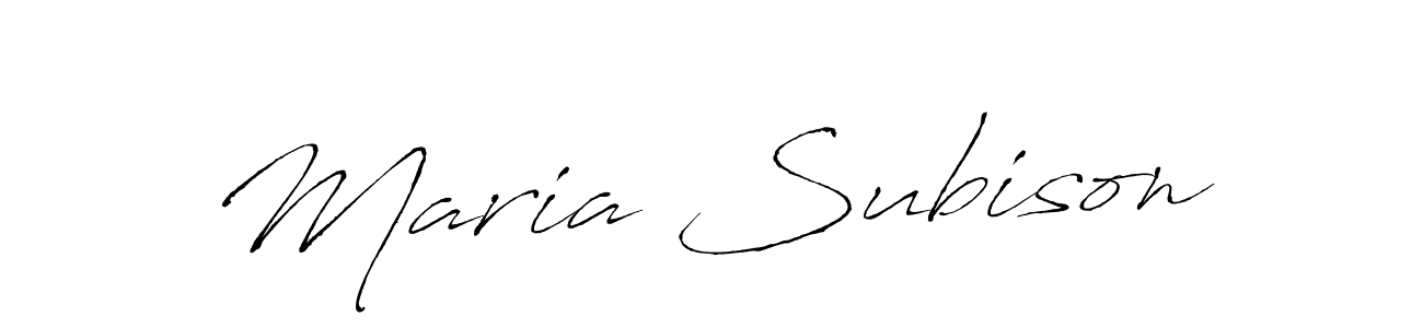 Create a beautiful signature design for name Maria Subison. With this signature (Antro_Vectra) fonts, you can make a handwritten signature for free. Maria Subison signature style 6 images and pictures png