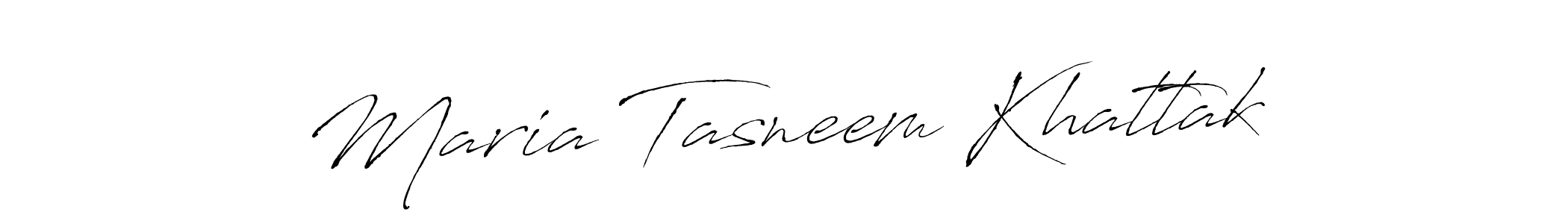 Create a beautiful signature design for name Maria Tasneem Khattak. With this signature (Antro_Vectra) fonts, you can make a handwritten signature for free. Maria Tasneem Khattak signature style 6 images and pictures png