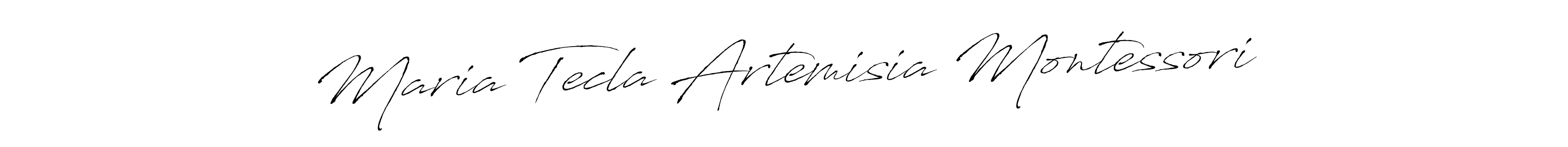 How to make Maria Tecla Artemisia Montessori name signature. Use Antro_Vectra style for creating short signs online. This is the latest handwritten sign. Maria Tecla Artemisia Montessori signature style 6 images and pictures png