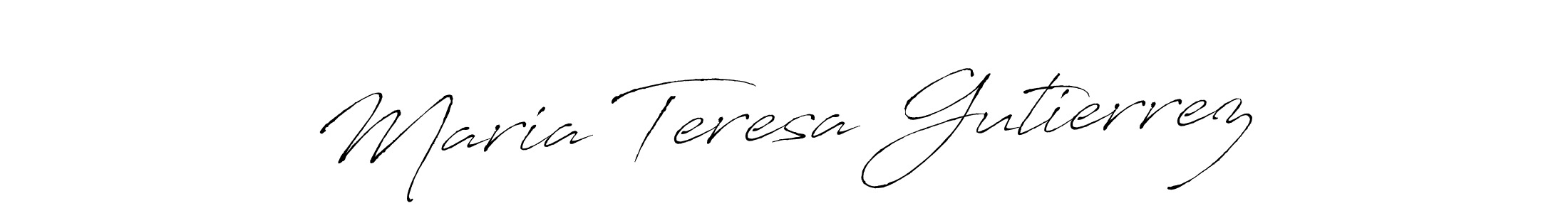 Make a beautiful signature design for name Maria Teresa Gutierrez. With this signature (Antro_Vectra) style, you can create a handwritten signature for free. Maria Teresa Gutierrez signature style 6 images and pictures png