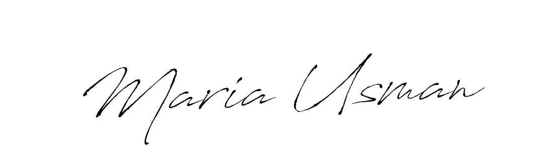 Create a beautiful signature design for name Maria Usman. With this signature (Antro_Vectra) fonts, you can make a handwritten signature for free. Maria Usman signature style 6 images and pictures png