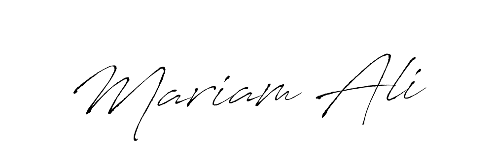 Mariam Ali stylish signature style. Best Handwritten Sign (Antro_Vectra) for my name. Handwritten Signature Collection Ideas for my name Mariam Ali. Mariam Ali signature style 6 images and pictures png