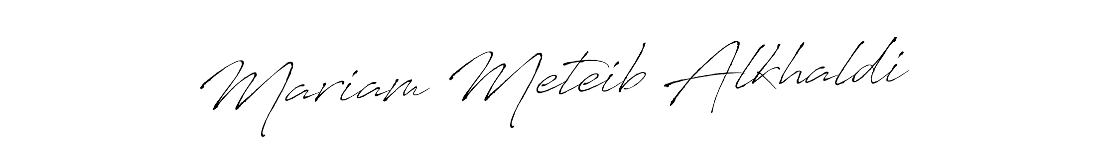 Make a beautiful signature design for name Mariam Meteib Alkhaldi. With this signature (Antro_Vectra) style, you can create a handwritten signature for free. Mariam Meteib Alkhaldi signature style 6 images and pictures png