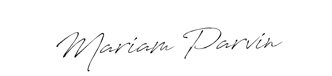 Create a beautiful signature design for name Mariam Parvin. With this signature (Antro_Vectra) fonts, you can make a handwritten signature for free. Mariam Parvin signature style 6 images and pictures png