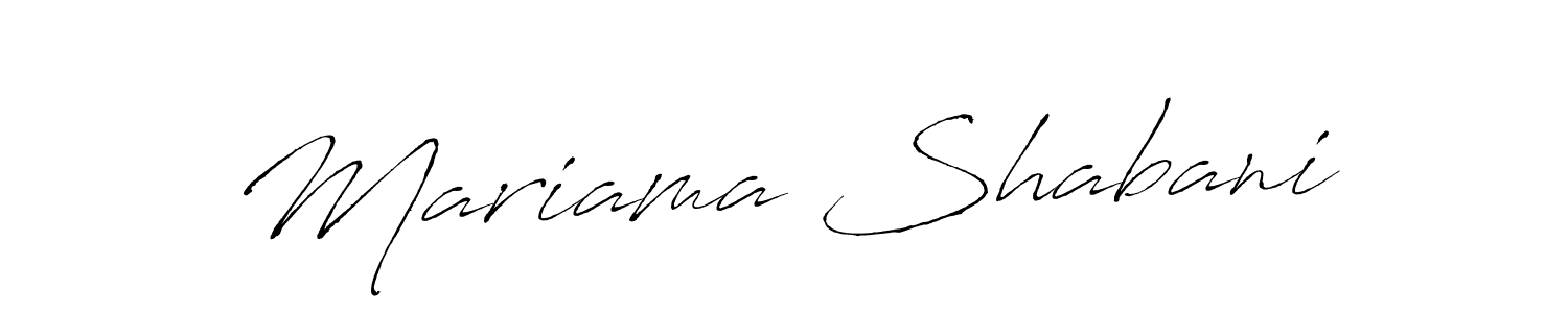 How to make Mariama Shabani signature? Antro_Vectra is a professional autograph style. Create handwritten signature for Mariama Shabani name. Mariama Shabani signature style 6 images and pictures png