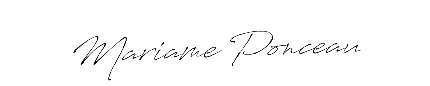 How to make Mariame Ponceau signature? Antro_Vectra is a professional autograph style. Create handwritten signature for Mariame Ponceau name. Mariame Ponceau signature style 6 images and pictures png