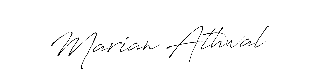 Make a beautiful signature design for name Marian Athwal. With this signature (Antro_Vectra) style, you can create a handwritten signature for free. Marian Athwal signature style 6 images and pictures png