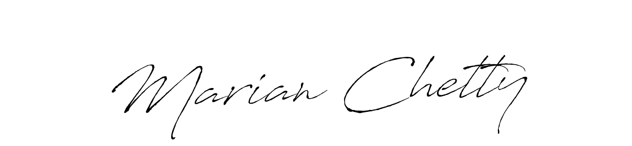 Design your own signature with our free online signature maker. With this signature software, you can create a handwritten (Antro_Vectra) signature for name Marian Chetty. Marian Chetty signature style 6 images and pictures png