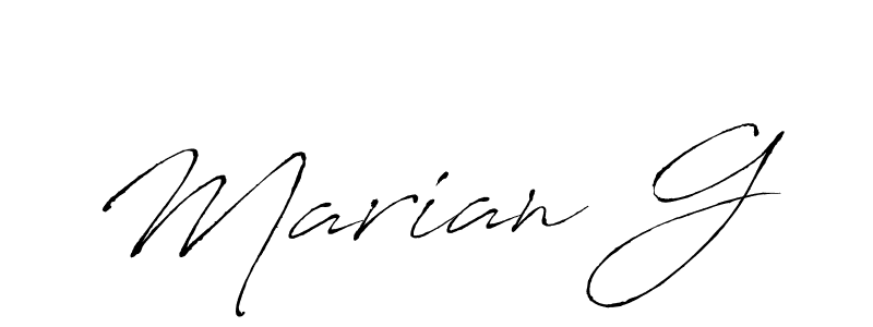 It looks lik you need a new signature style for name Marian G. Design unique handwritten (Antro_Vectra) signature with our free signature maker in just a few clicks. Marian G signature style 6 images and pictures png