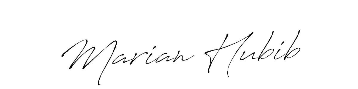 Design your own signature with our free online signature maker. With this signature software, you can create a handwritten (Antro_Vectra) signature for name Marian Hubib. Marian Hubib signature style 6 images and pictures png