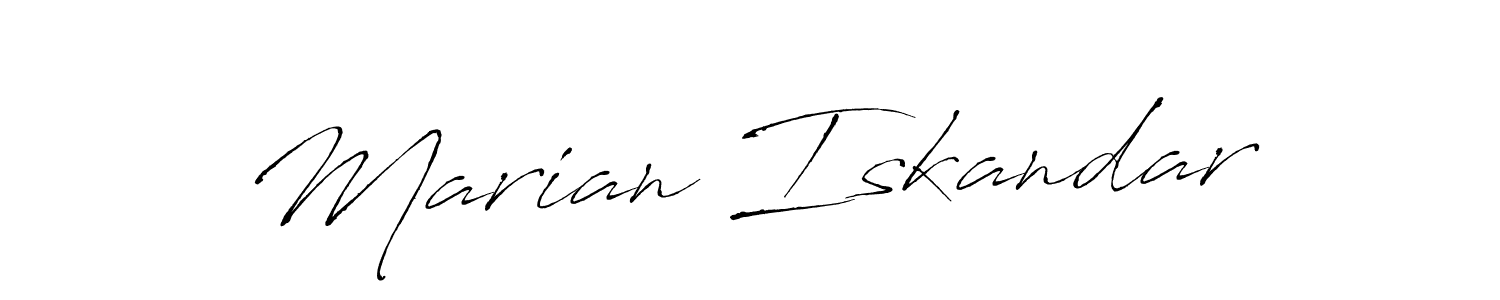 It looks lik you need a new signature style for name Marian Iskandar. Design unique handwritten (Antro_Vectra) signature with our free signature maker in just a few clicks. Marian Iskandar signature style 6 images and pictures png