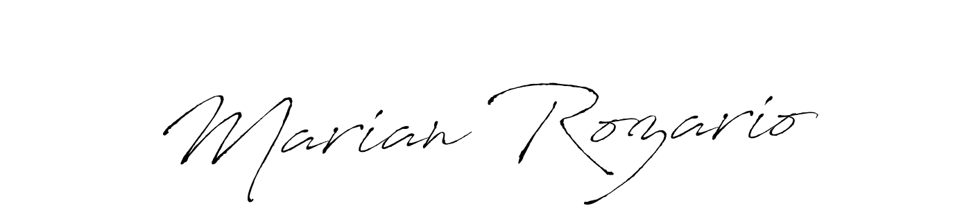 How to make Marian Rozario signature? Antro_Vectra is a professional autograph style. Create handwritten signature for Marian Rozario name. Marian Rozario signature style 6 images and pictures png