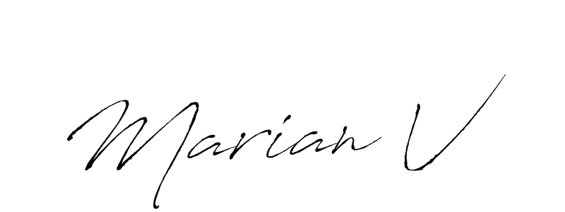 Antro_Vectra is a professional signature style that is perfect for those who want to add a touch of class to their signature. It is also a great choice for those who want to make their signature more unique. Get Marian V name to fancy signature for free. Marian V signature style 6 images and pictures png