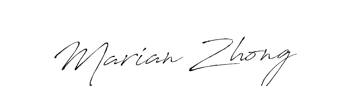 Also we have Marian Zhong name is the best signature style. Create professional handwritten signature collection using Antro_Vectra autograph style. Marian Zhong signature style 6 images and pictures png