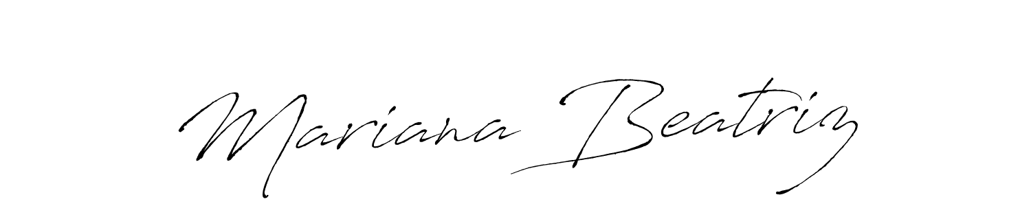 Make a beautiful signature design for name Mariana Beatriz. With this signature (Antro_Vectra) style, you can create a handwritten signature for free. Mariana Beatriz signature style 6 images and pictures png