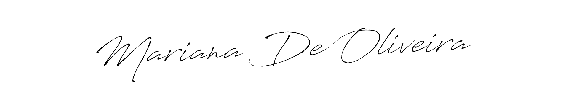 Mariana De Oliveira stylish signature style. Best Handwritten Sign (Antro_Vectra) for my name. Handwritten Signature Collection Ideas for my name Mariana De Oliveira. Mariana De Oliveira signature style 6 images and pictures png