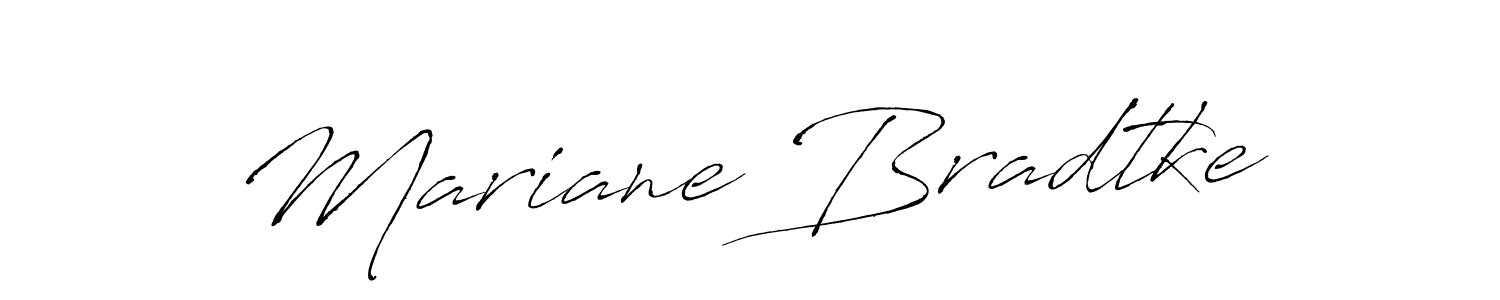 Make a beautiful signature design for name Mariane Bradtke. With this signature (Antro_Vectra) style, you can create a handwritten signature for free. Mariane Bradtke signature style 6 images and pictures png