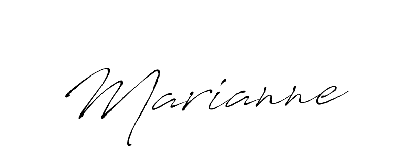 Use a signature maker to create a handwritten signature online. With this signature software, you can design (Antro_Vectra) your own signature for name Marianne. Marianne signature style 6 images and pictures png