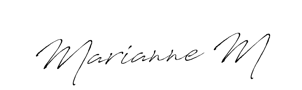 You should practise on your own different ways (Antro_Vectra) to write your name (Marianne M) in signature. don't let someone else do it for you. Marianne M signature style 6 images and pictures png