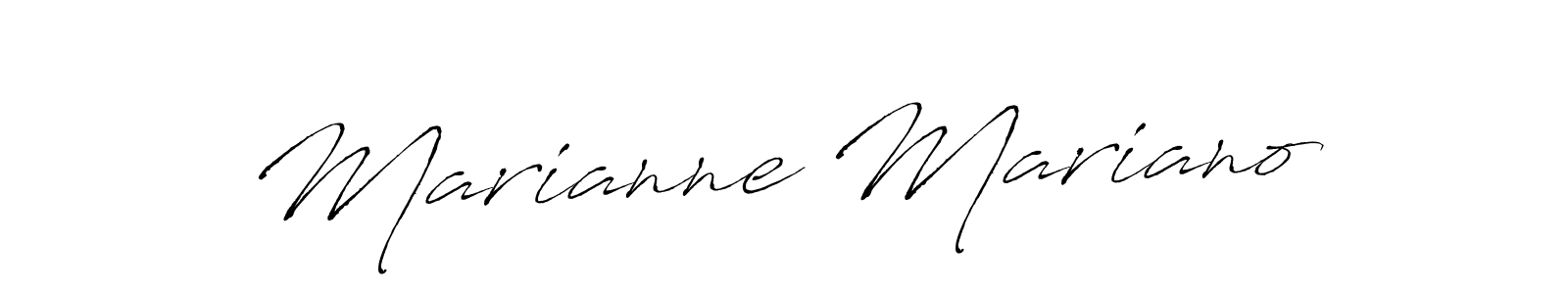 How to make Marianne Mariano name signature. Use Antro_Vectra style for creating short signs online. This is the latest handwritten sign. Marianne Mariano signature style 6 images and pictures png